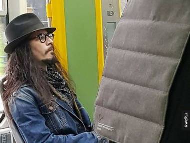 Johnny Depp spotkany w poznańskim tramwaju
