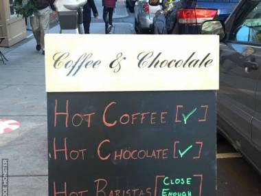 Mamy gorącą kawę, gorącą czekoladę i prawie gorących baristów