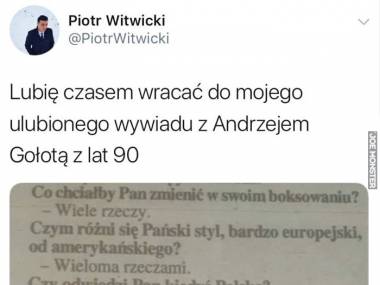 Andrzej Gołota nie był od gadania