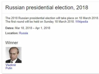 Wikipedia już wie kto wygra wybory w Rosji w 2018