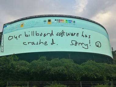 Nasze oprogramowanie do billboardów właśnie się wysypało