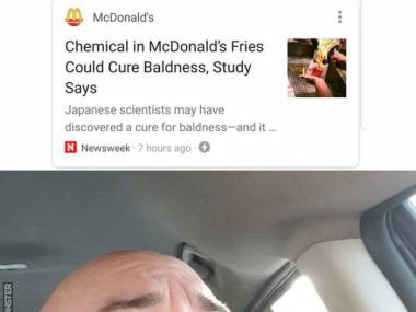 Chemikalia we frytkach z McDonalds lekiem na łysienie