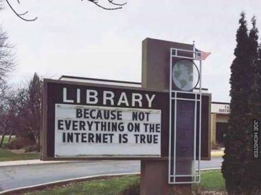 "Biblioteka - bo nie wszystko, co w internecie, jest prawdą"
