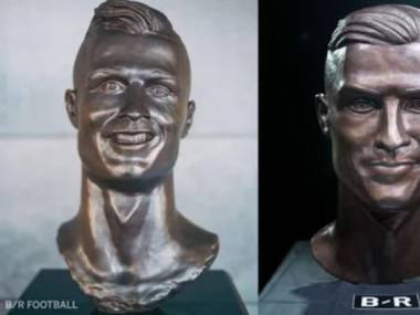 Drugie podejście do rzeźby Ronaldo o wiele lepsze