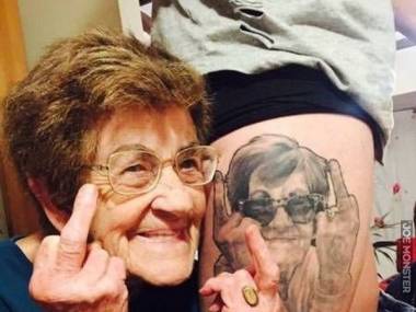 Wnuczek ma zajebisty tatuaż