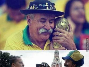 Dwaj synowie zmarłego wielkiego fana z Brazylii zabrali jego kapelusz na mundial do Moskwy