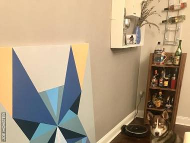 Żona namalowała abstrakcyjny obraz naszego pierwszego psa. Nie spodobał mu się