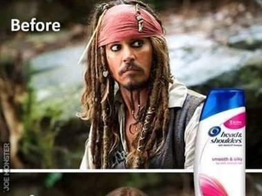 Jack Sparrow z umytą głową