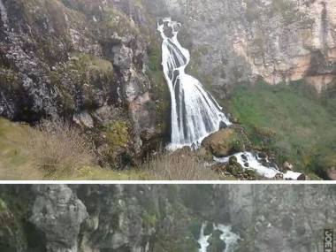 Wodospad, który przypomina kobietę w białej sukni