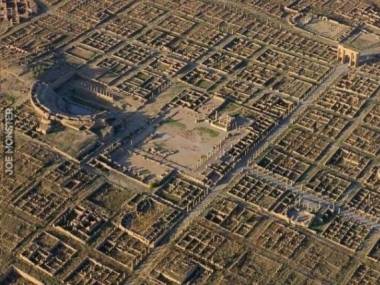 Ruiny starożytnego rzymskiego miasta w Algierii