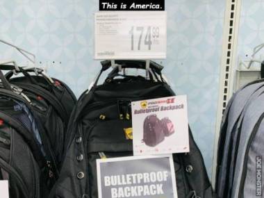 Tylko w Ameryce - kuloodporny plecak