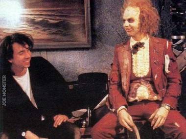 Tim Burton i Michael Keaton na planie Bettlejuice